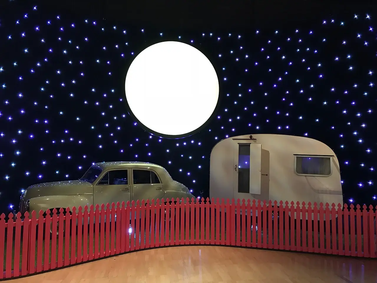 Starcloth and scenic drape in a staged set