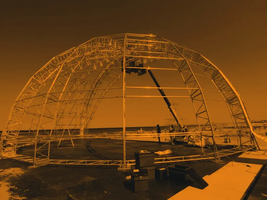 LITEC aluminium truss rigged in a venue