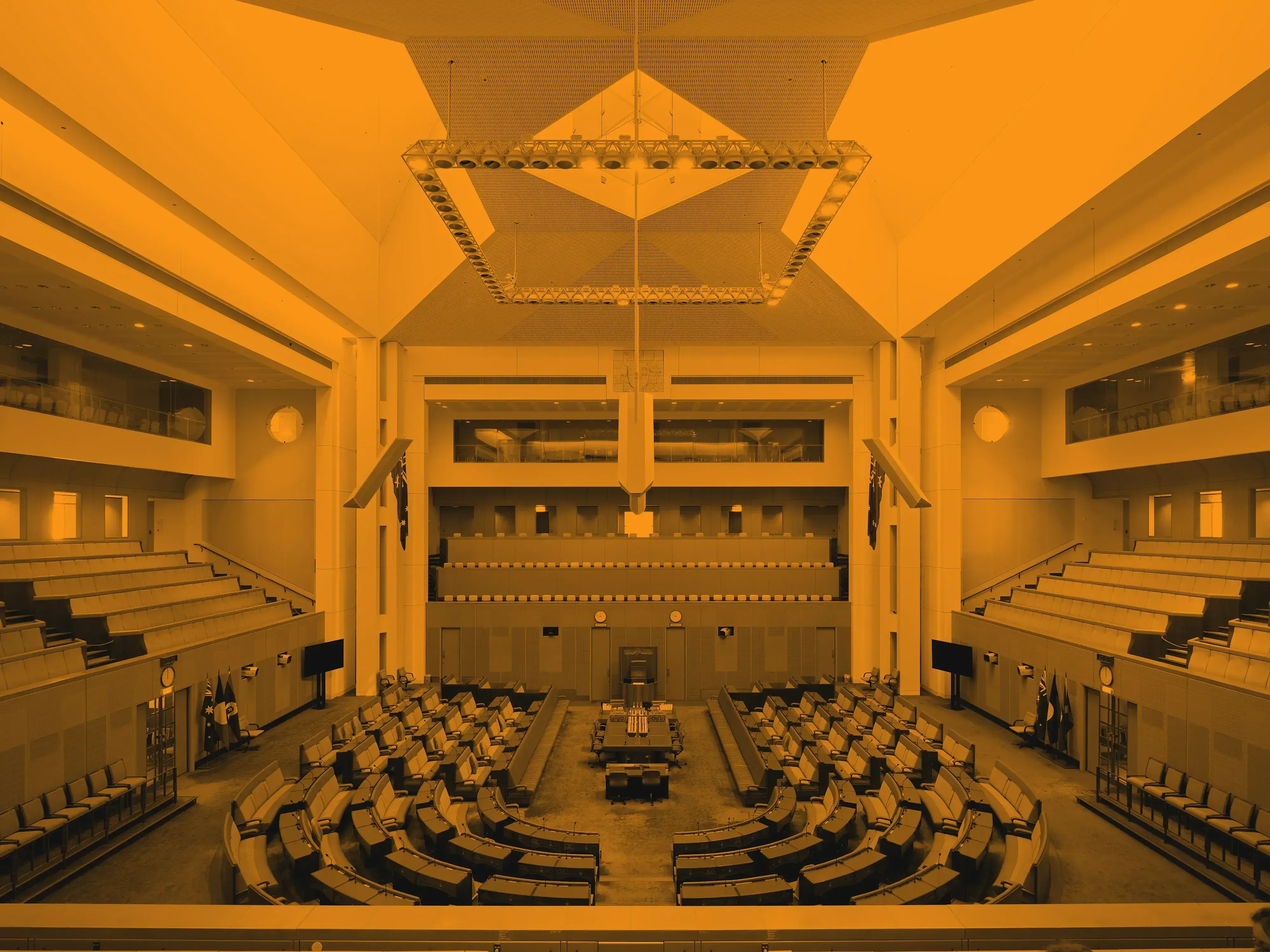 Civic venue auditorium and stage