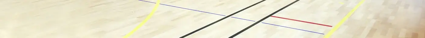 Multilayer timber floor in a multi-sport complex