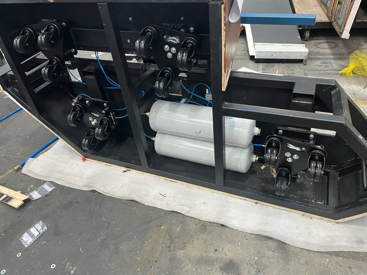 TSA automation wagon build for Beetlejuice in the workshop