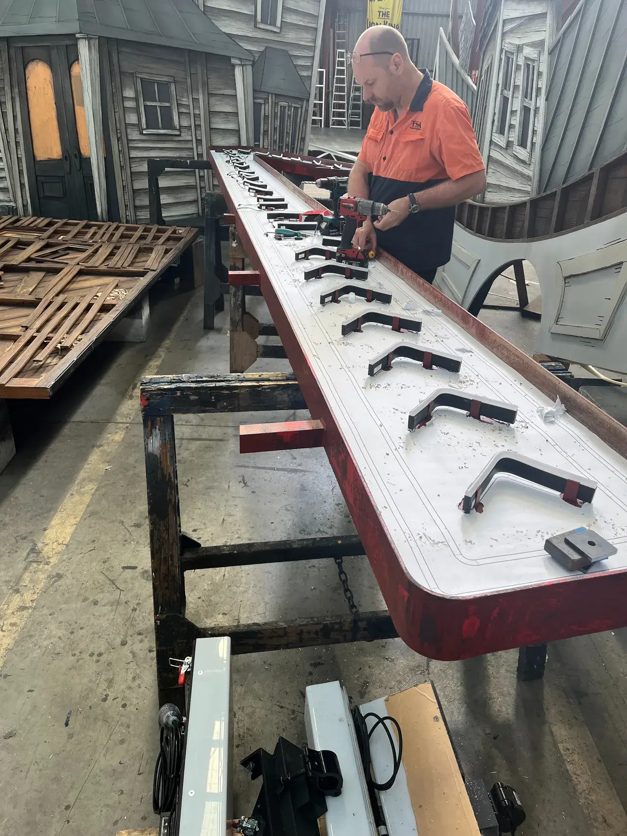 Beetlejuice scenic build underway in the TSA workshop