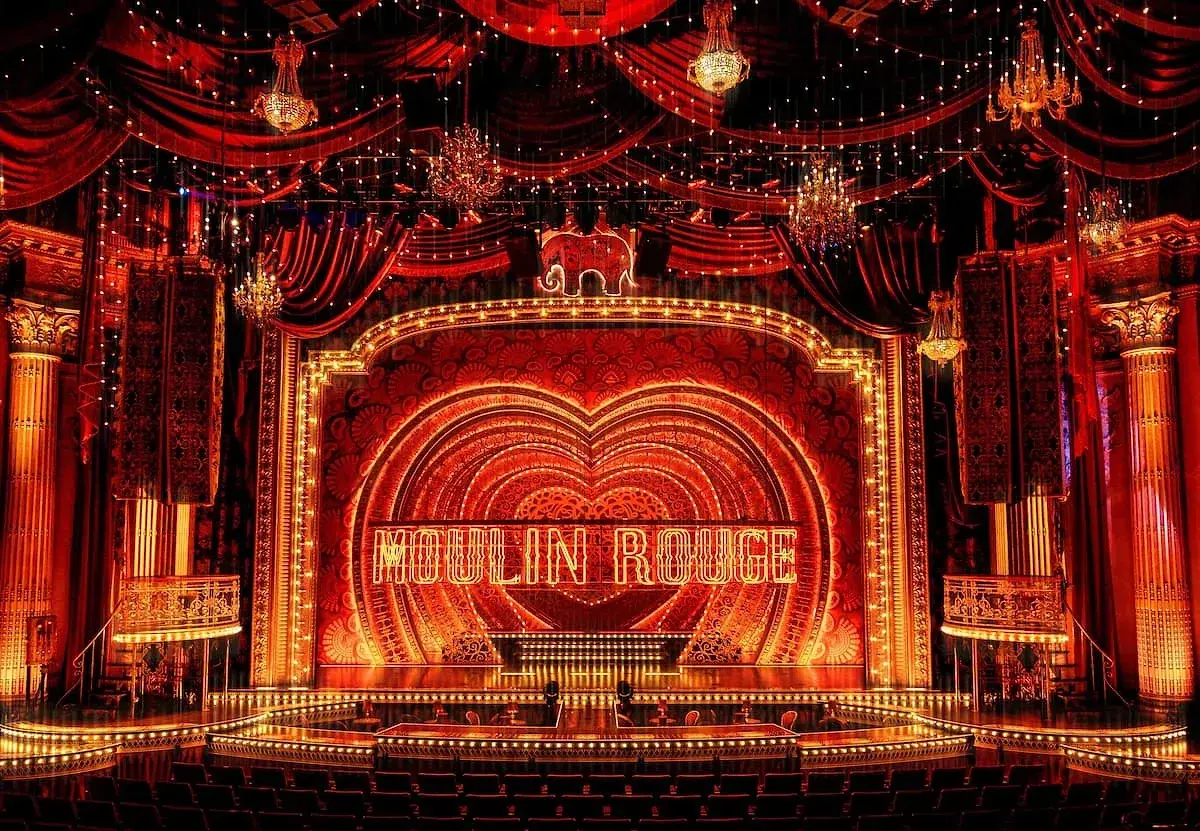 Moulin Rouge production rigging and scenery