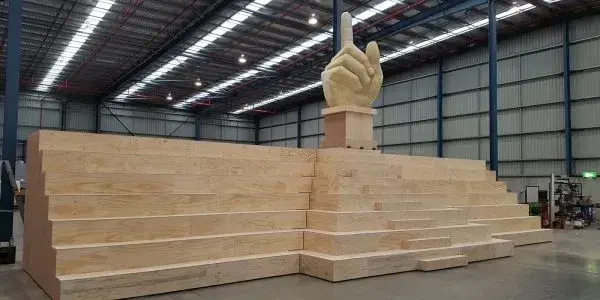 Robust scenic construction under way in the workshop